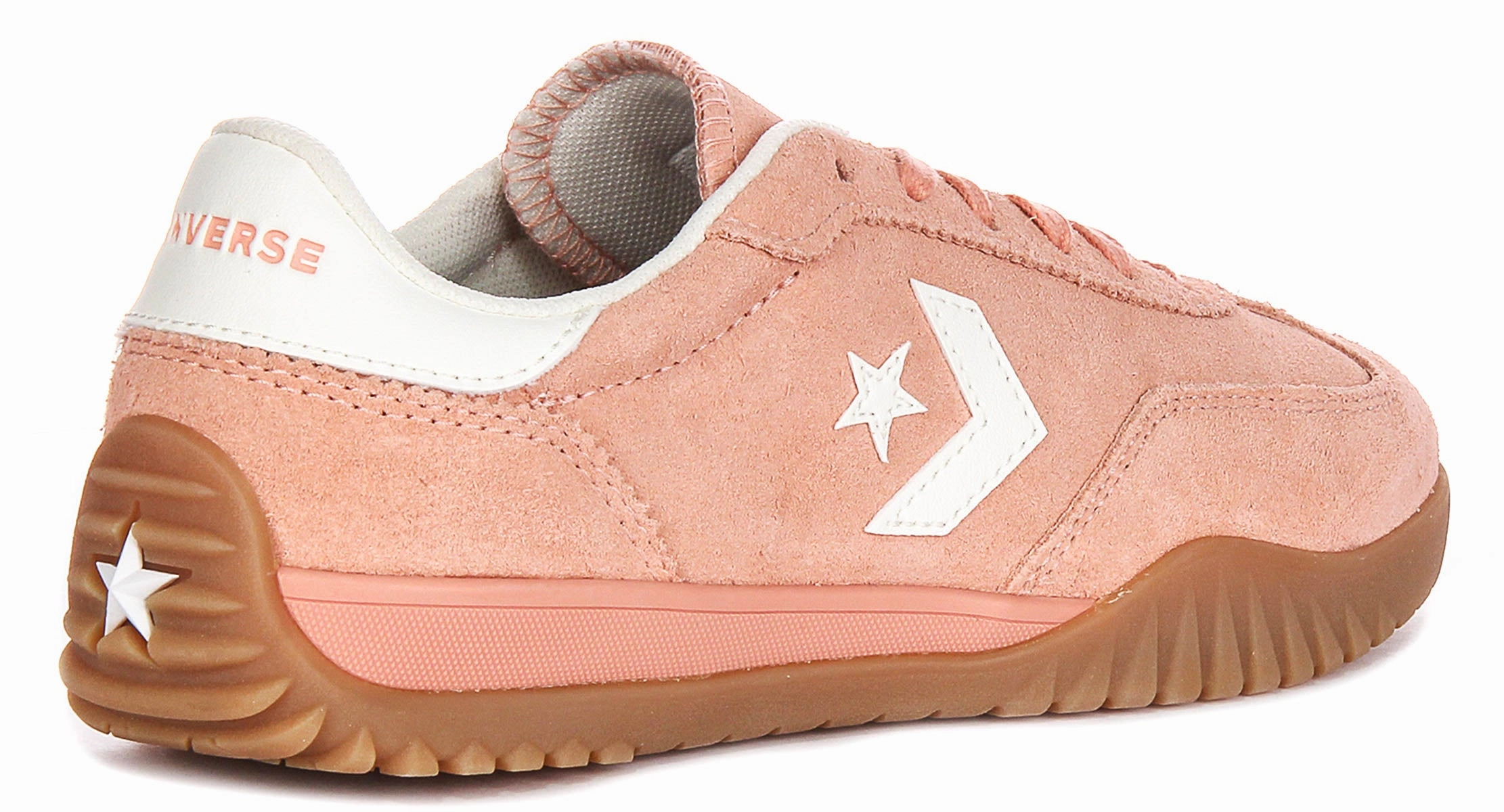 Cushioned Footbed Converse Run Star Trainers A11506C In Pink White