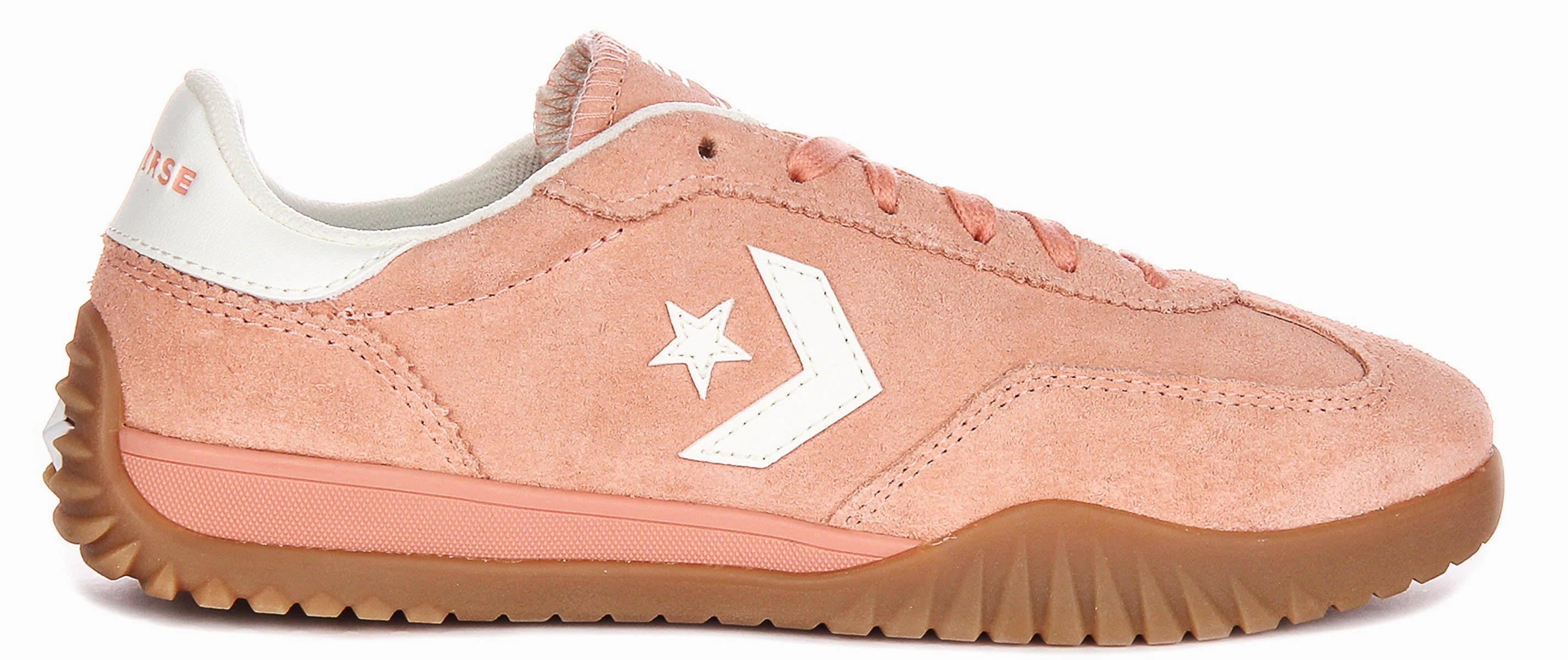 Cushioned Footbed Converse Run Star Trainers A11506C In Pink White