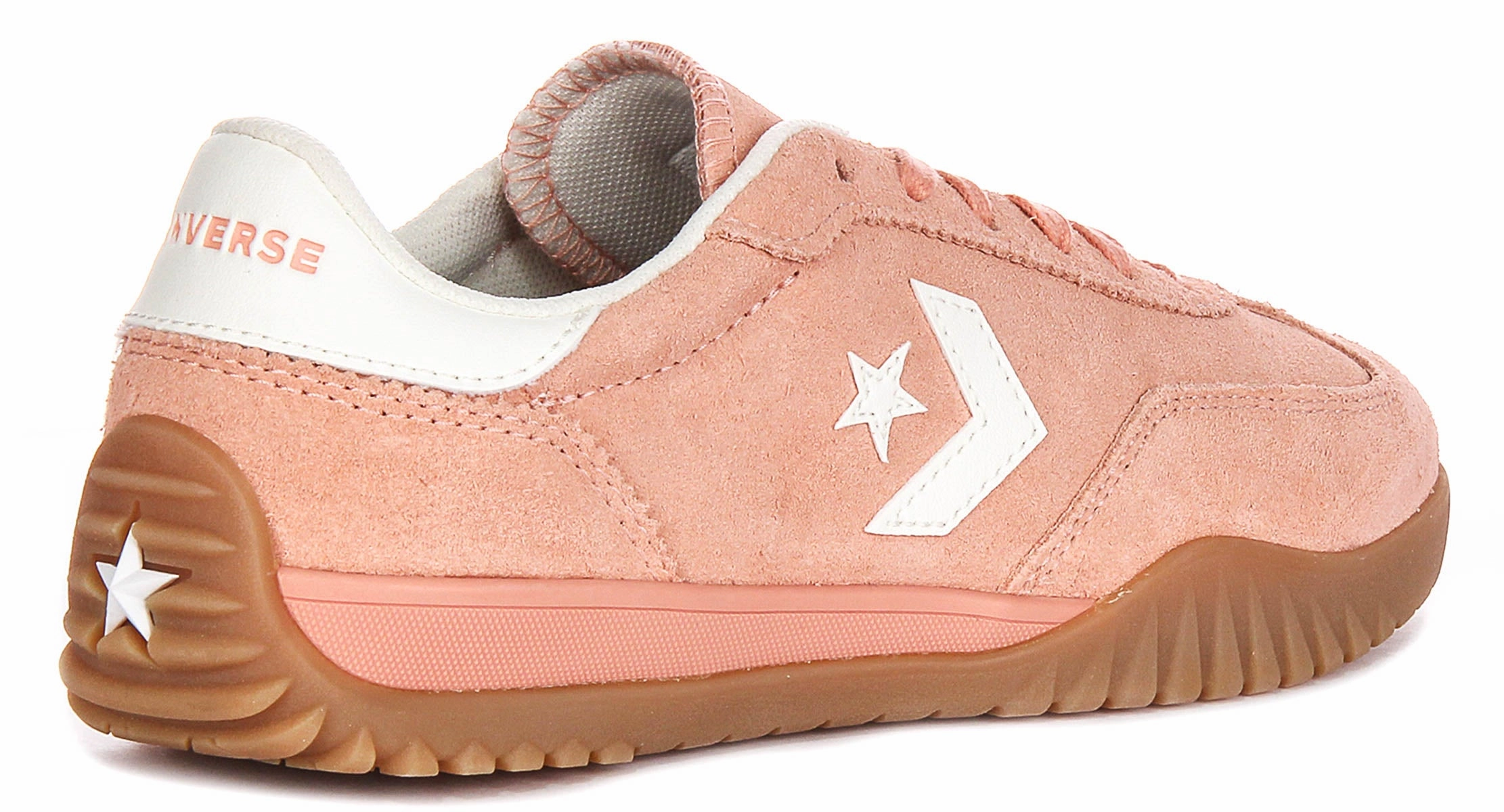 Cushioned Footbed Converse Run Star Trainers A11506C In Pink White