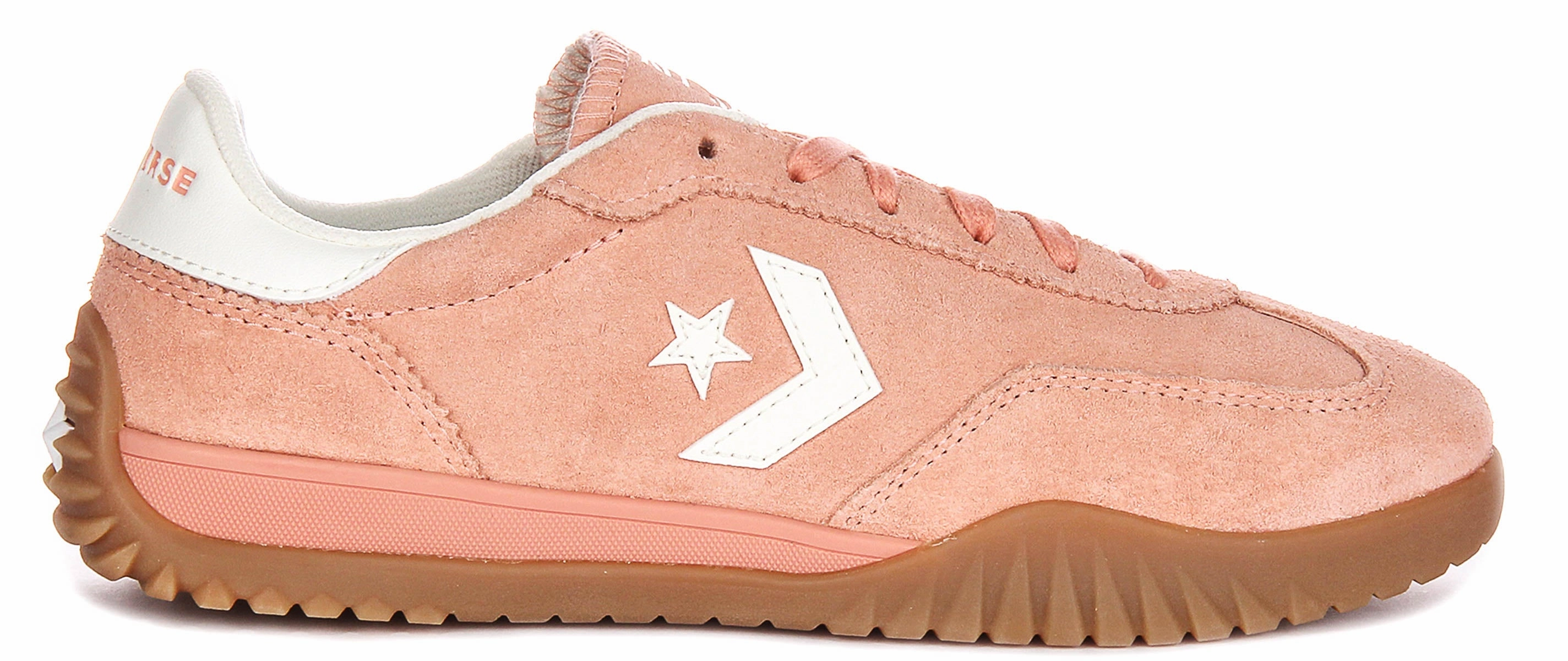Cushioned Footbed Converse Run Star Trainers A11506C In Pink White