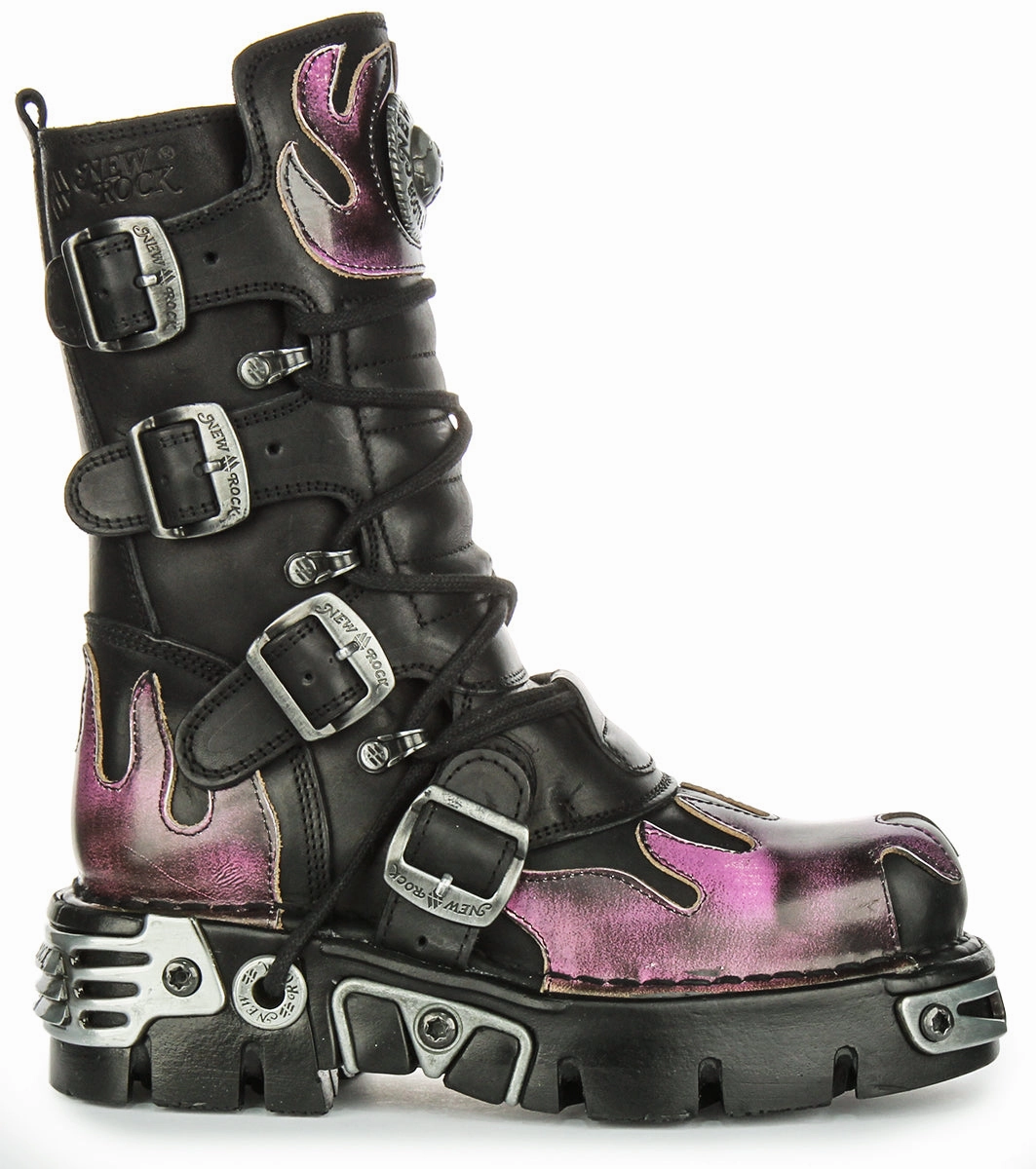 Cushioned Newrock 591 Reactor In Black Purple Flame