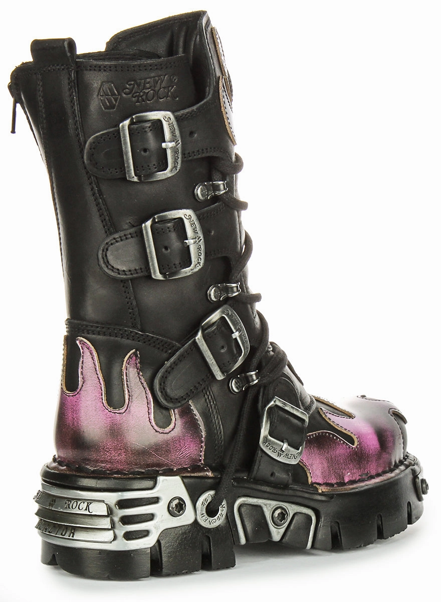 Cushioned Newrock 591 Reactor In Black Purple Flame