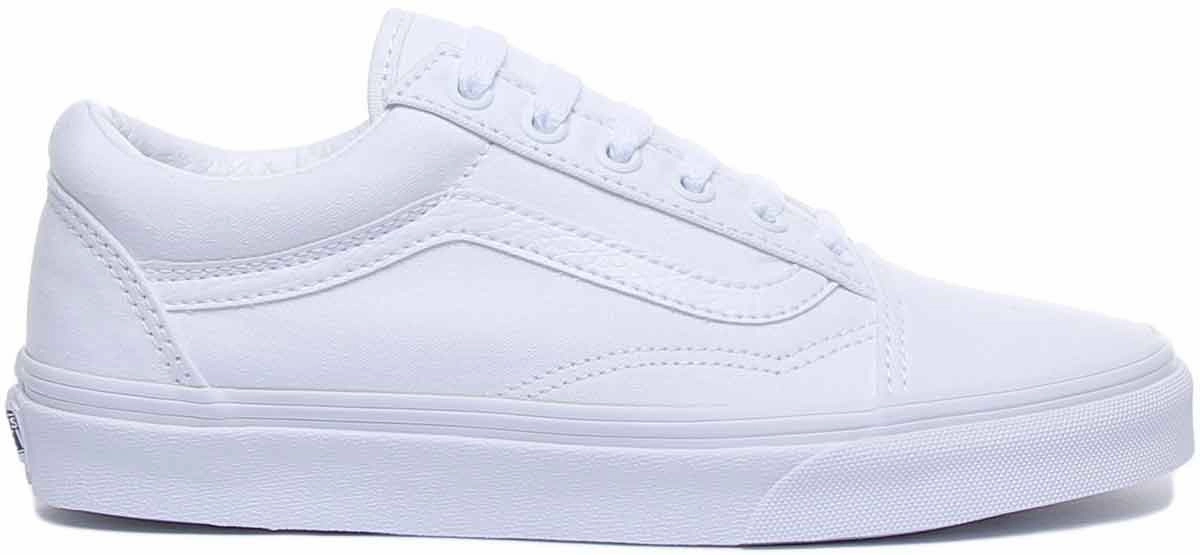 Cushioned ride Vans Classic Old Skool In White White For Women
