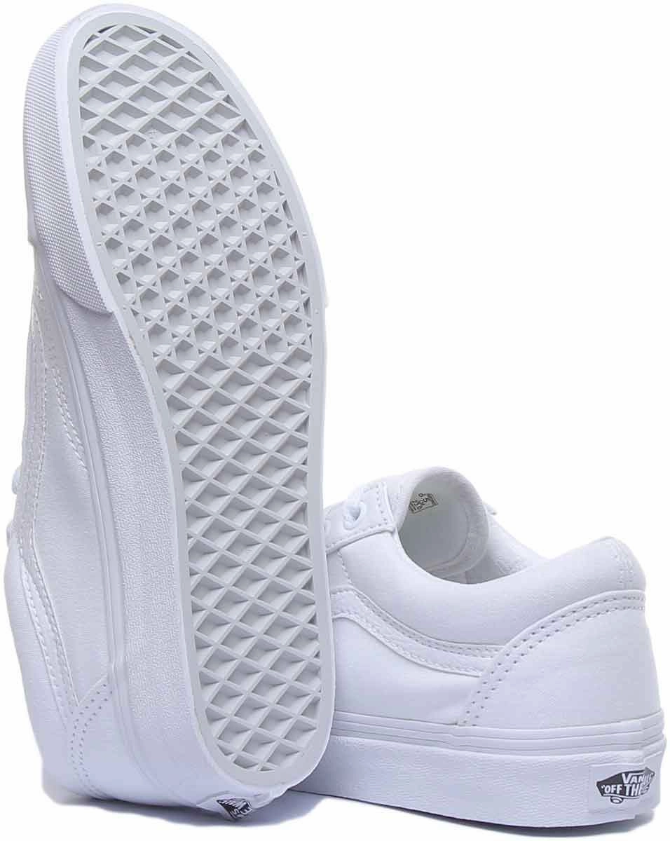 Cushioned ride Vans Classic Old Skool In White White For Women