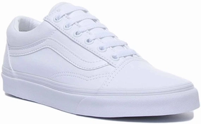 Travel Gear Vans Classic Old Skool In White White For Women
