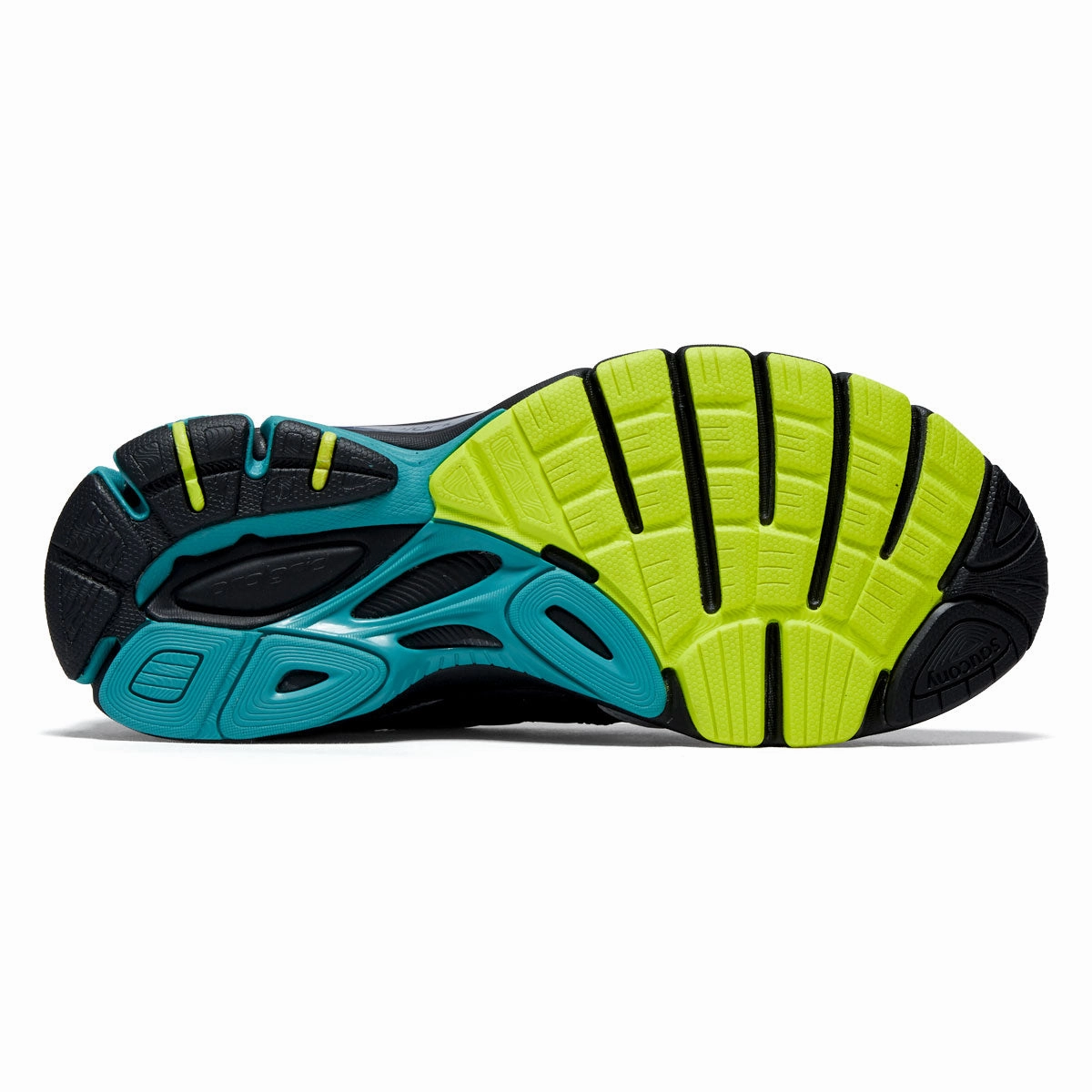Cushioned Support Design Saucony Progrid Guide 7 Shoes - White/Teal