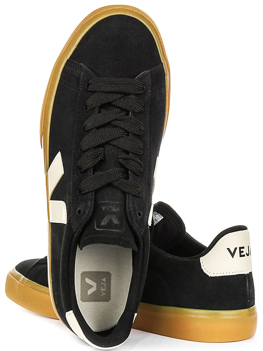 Daily Steps Veja Campo Suede Leather In Black White For Men