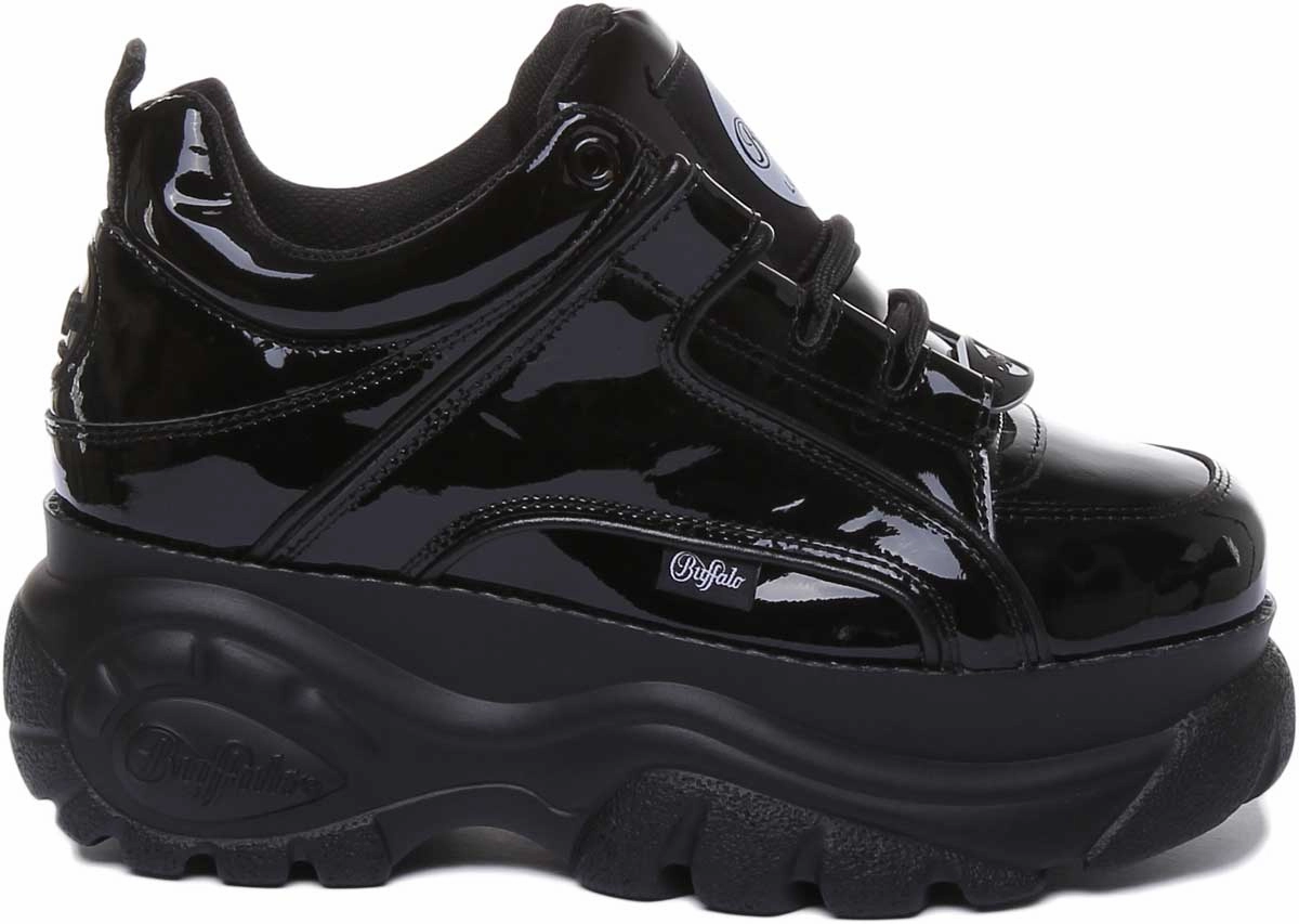 Daily Glide Step-On Layer Buffalo 1339-14 In Black Patent