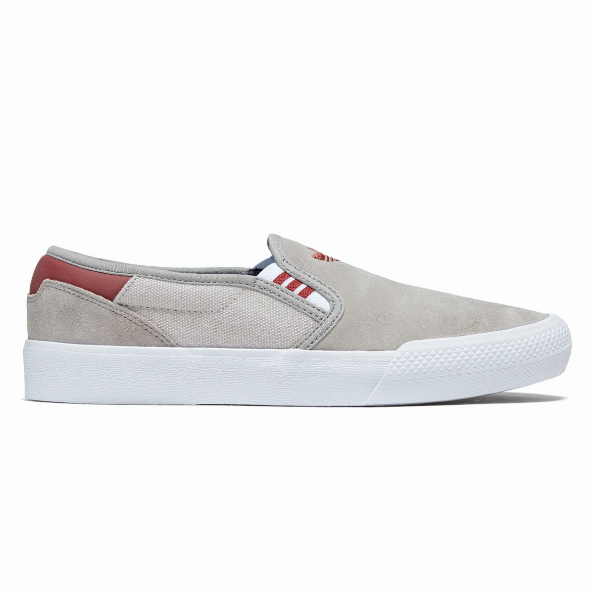 Effortless Walk Adidas Shmoofoil Slip Shoes - Beige/Preloved Ruby/Aluminum