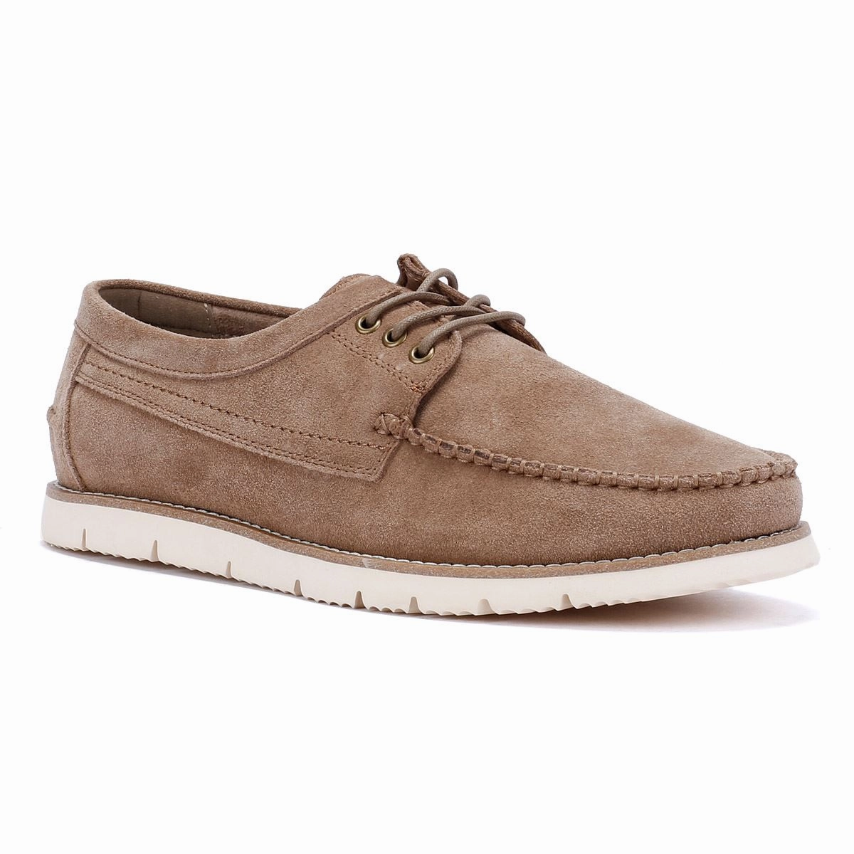 Daily Wear Ben Sherman Soho Suede Men's Stone Lace-Up Shoes