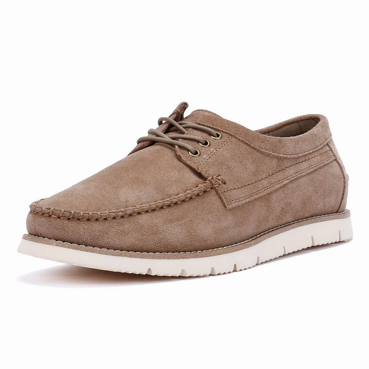 Daily Wear Ben Sherman Soho Suede Men's Stone Lace-Up Shoes