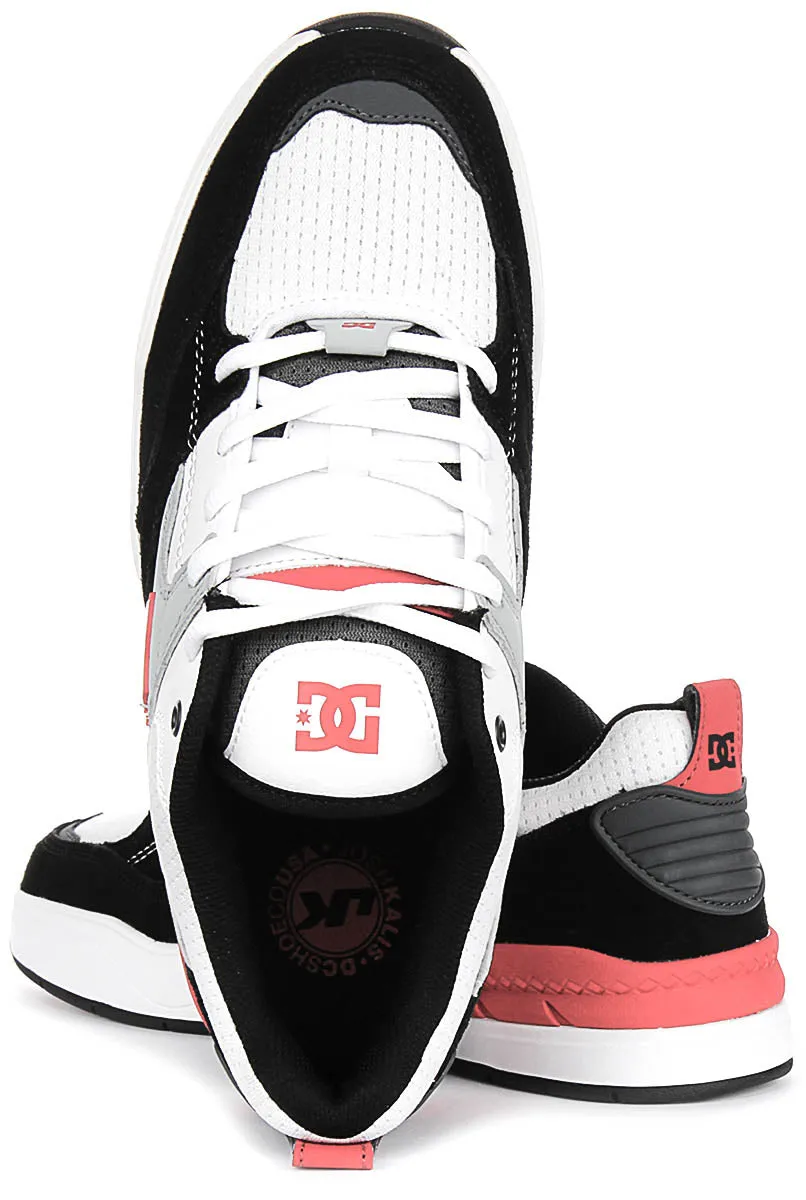 Dc Shoes Ascend In Wht Blk Red For Men Stable Cushion