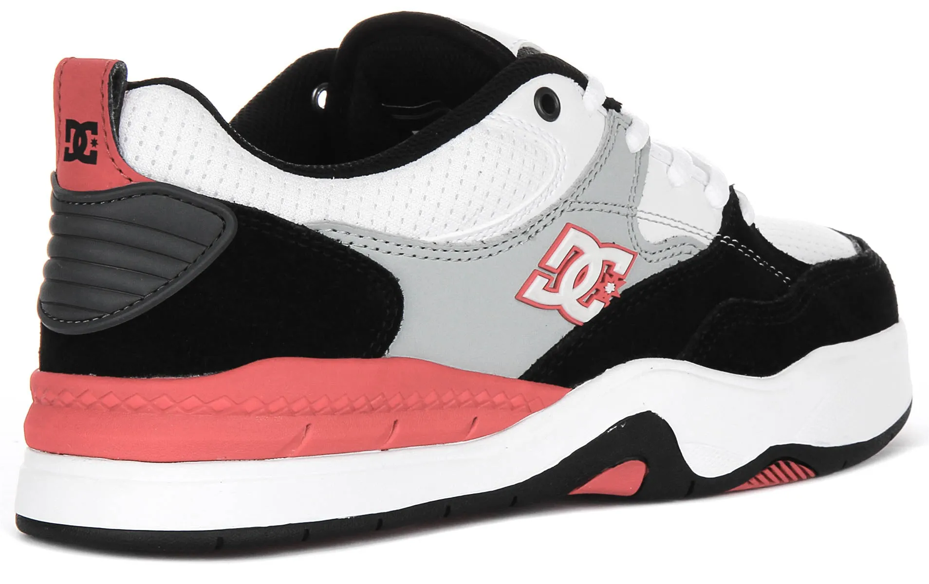 Dc Shoes Ascend In Wht Blk Red For Men Stable Cushion