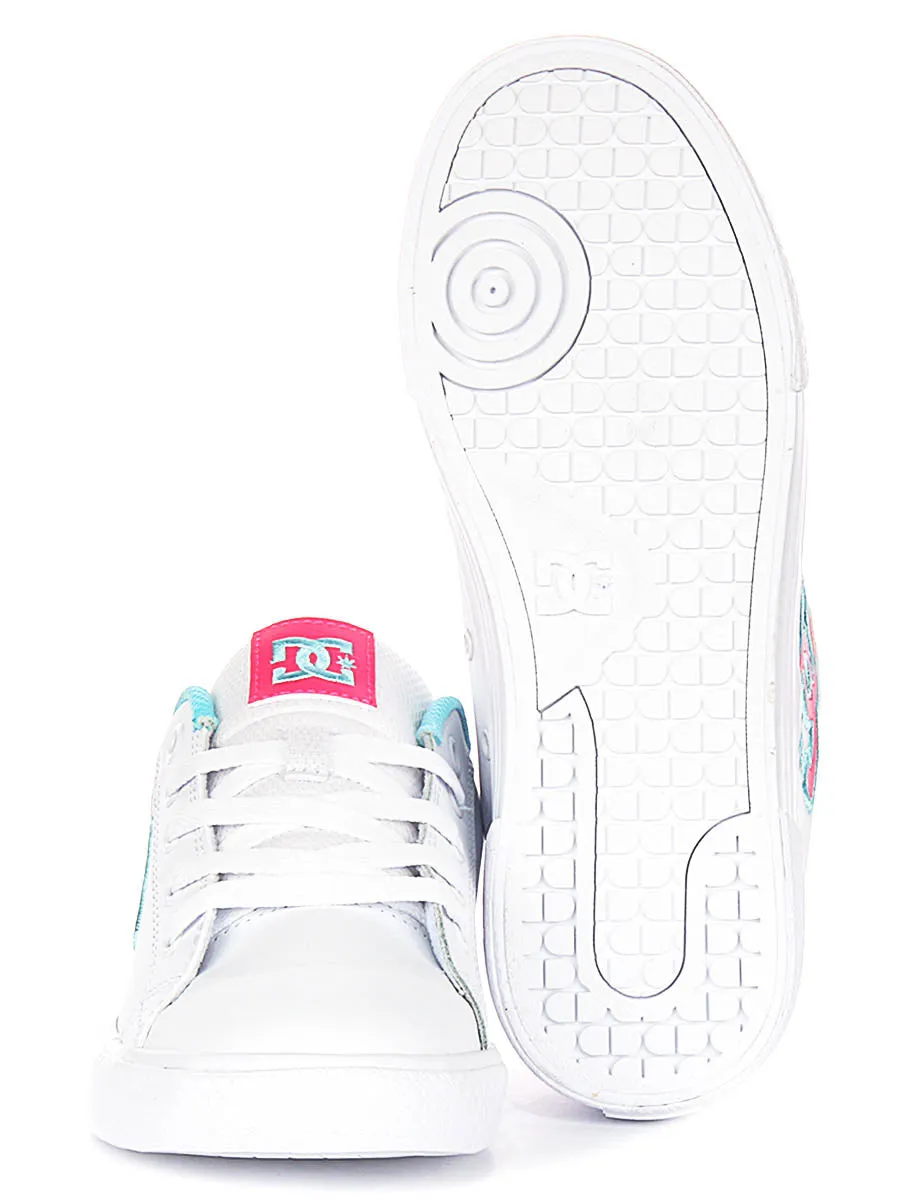 Dc Shoes Chelsea In White Pink For Women Drop Design