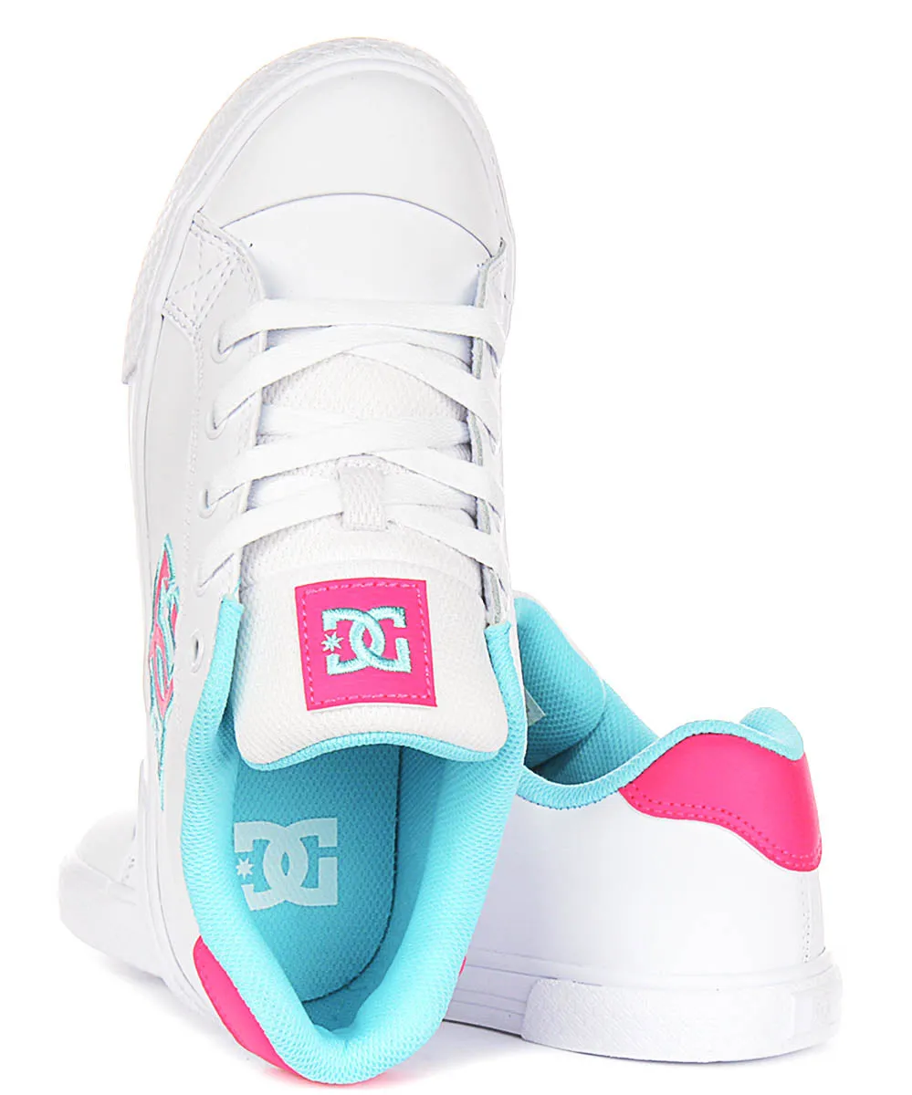 Dc Shoes Chelsea In White Pink For Women Drop Design