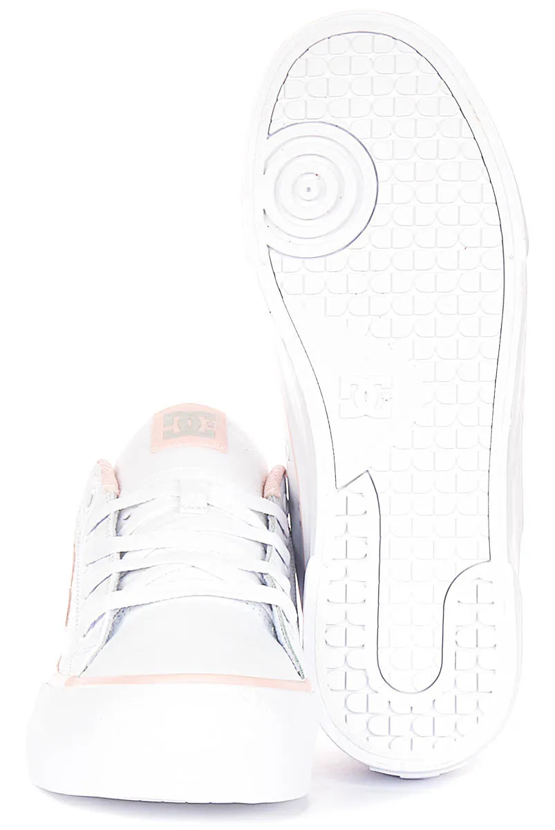 Dc Shoes Chelsea Platform In White Pink For Women Free Moving