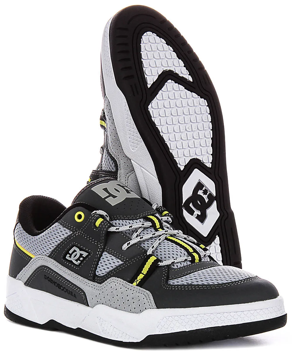 Dc Shoes Construct In Grey Lime For Men Tread Control