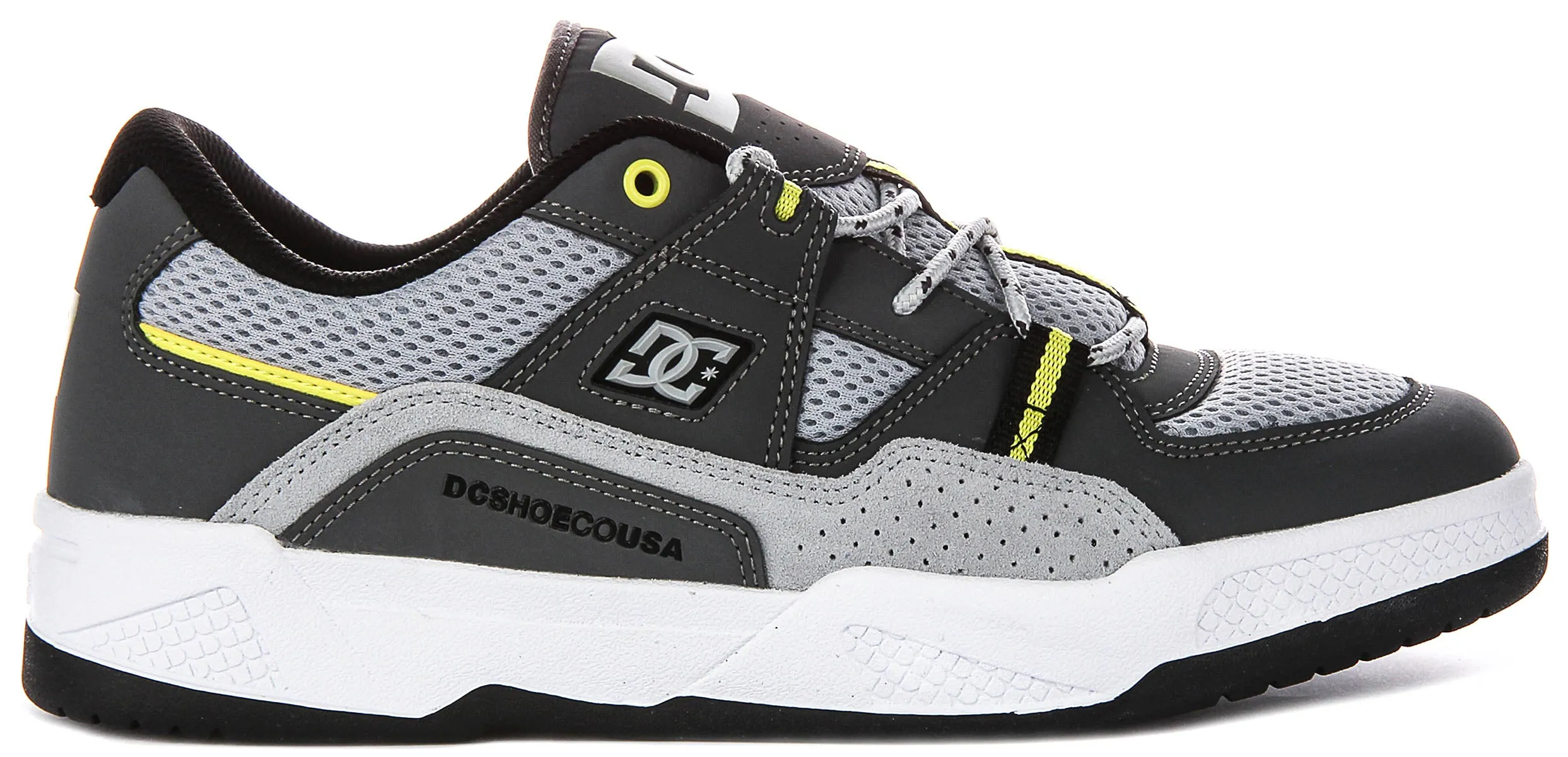Dc Shoes Construct In Grey Lime For Men Tread Control