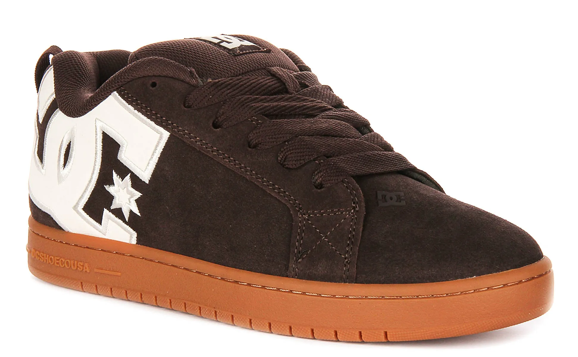 Dc Shoes Court Grafik SE In Brown White For Men Power Push Daily Workout