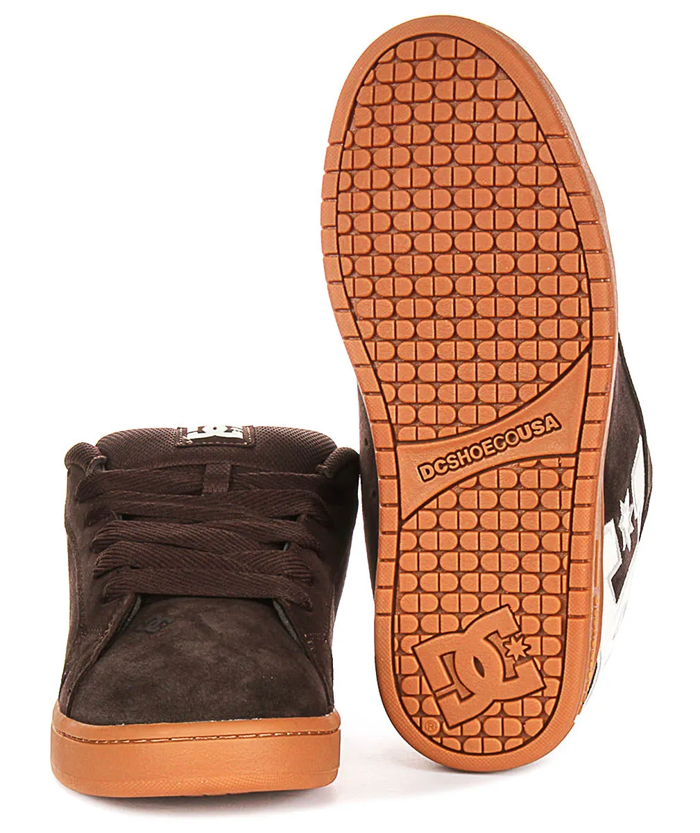 Dc Shoes Court Grafik SE In Brown White For Men Breathable Comfort