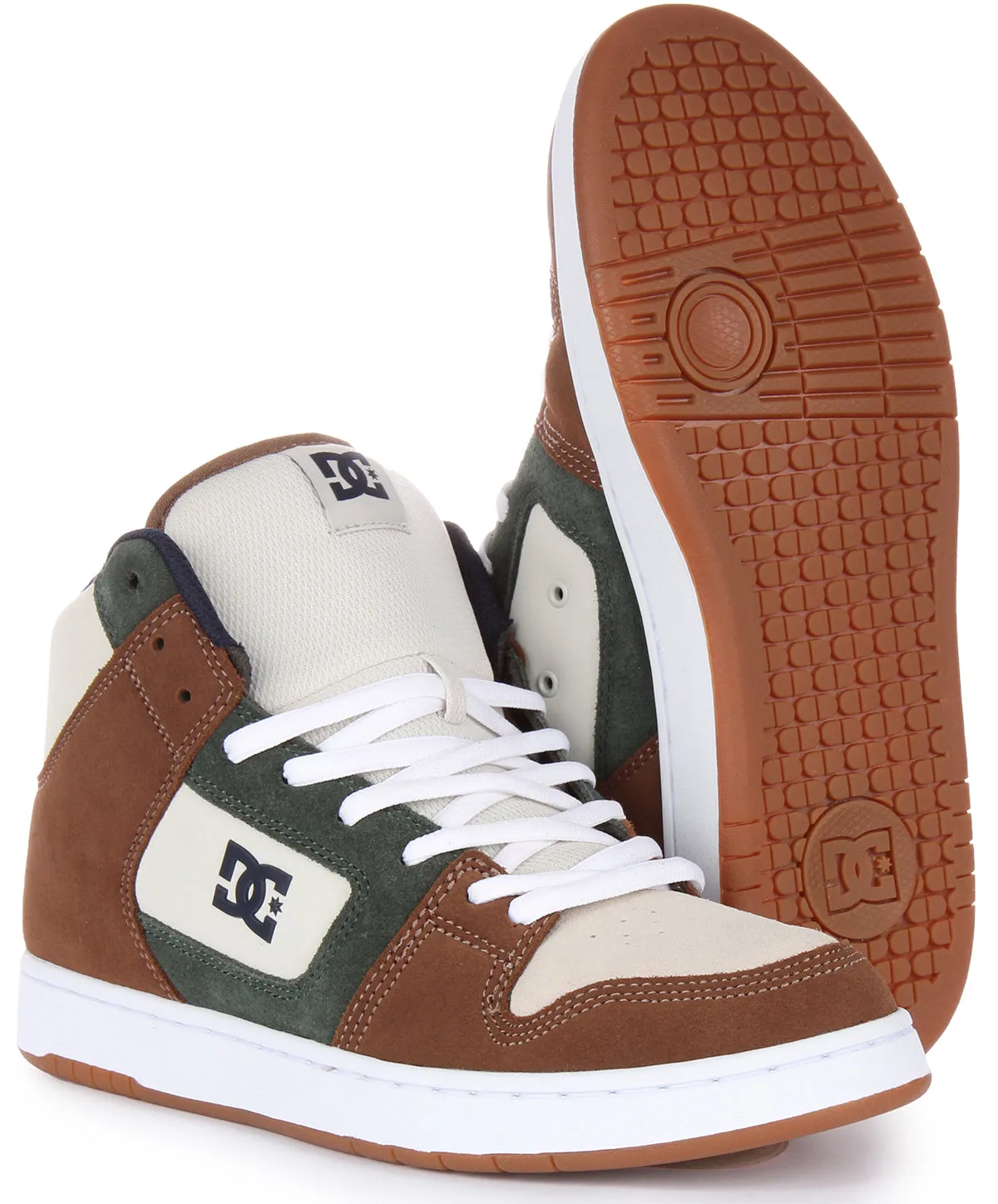 Dc Shoes Manteca 4 Hi S In Brown Beige Midfoot Pad