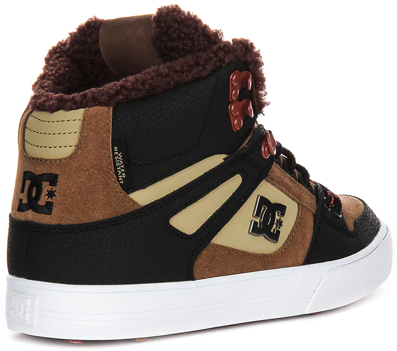 Dc Shoes Pure High Winter In Brown Black For Men Tread Lock
