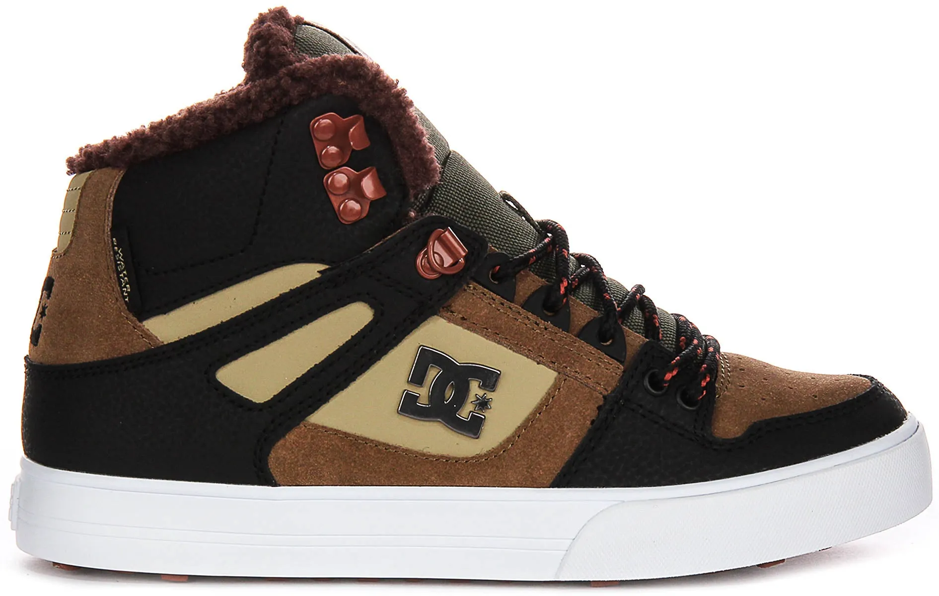 Dc Shoes Pure High Winter In Brown Black For Men Tread Lock