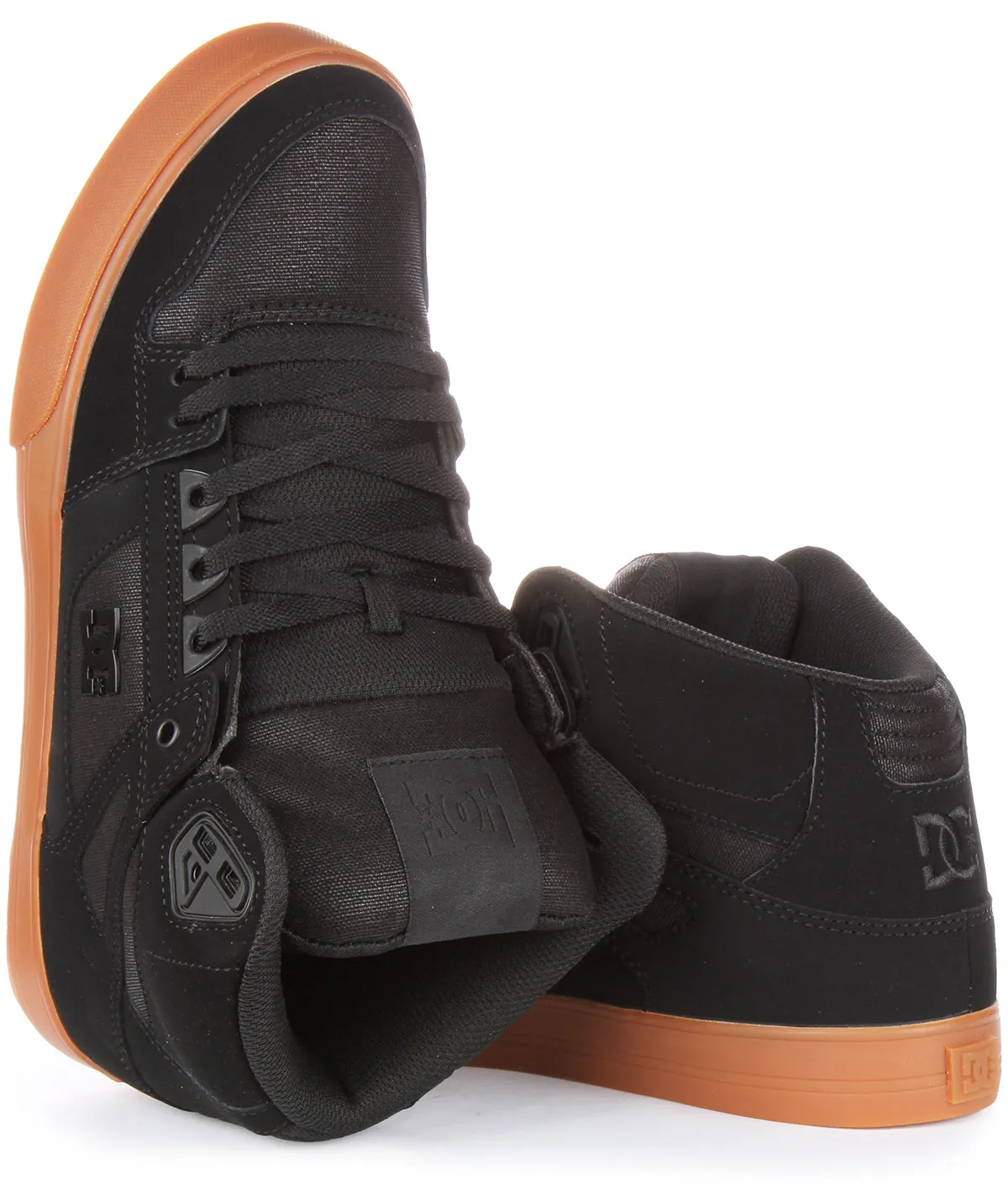 Dc Shoes Pure Hightop W In Black Gum Sole Fast Recovery