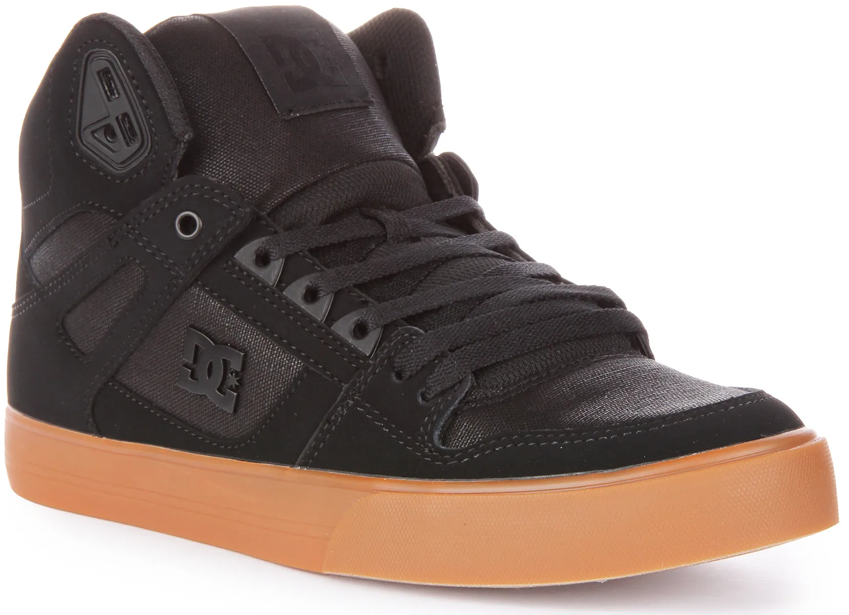 Dc Shoes Pure Hightop W In Black Gum Sole Long distance