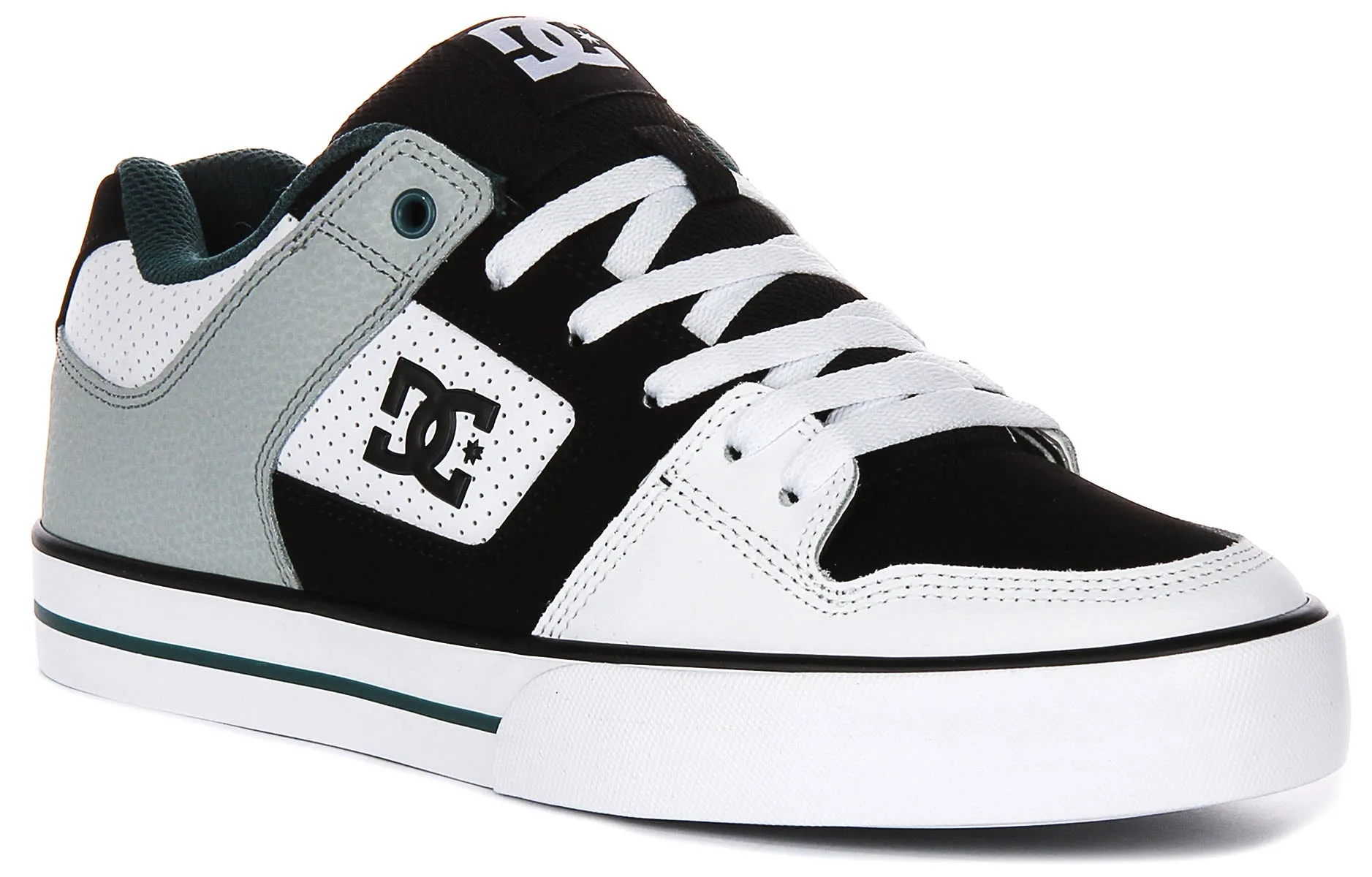 Dc Shoes Pure In White Black For Men Foot Stability Indoor Steps