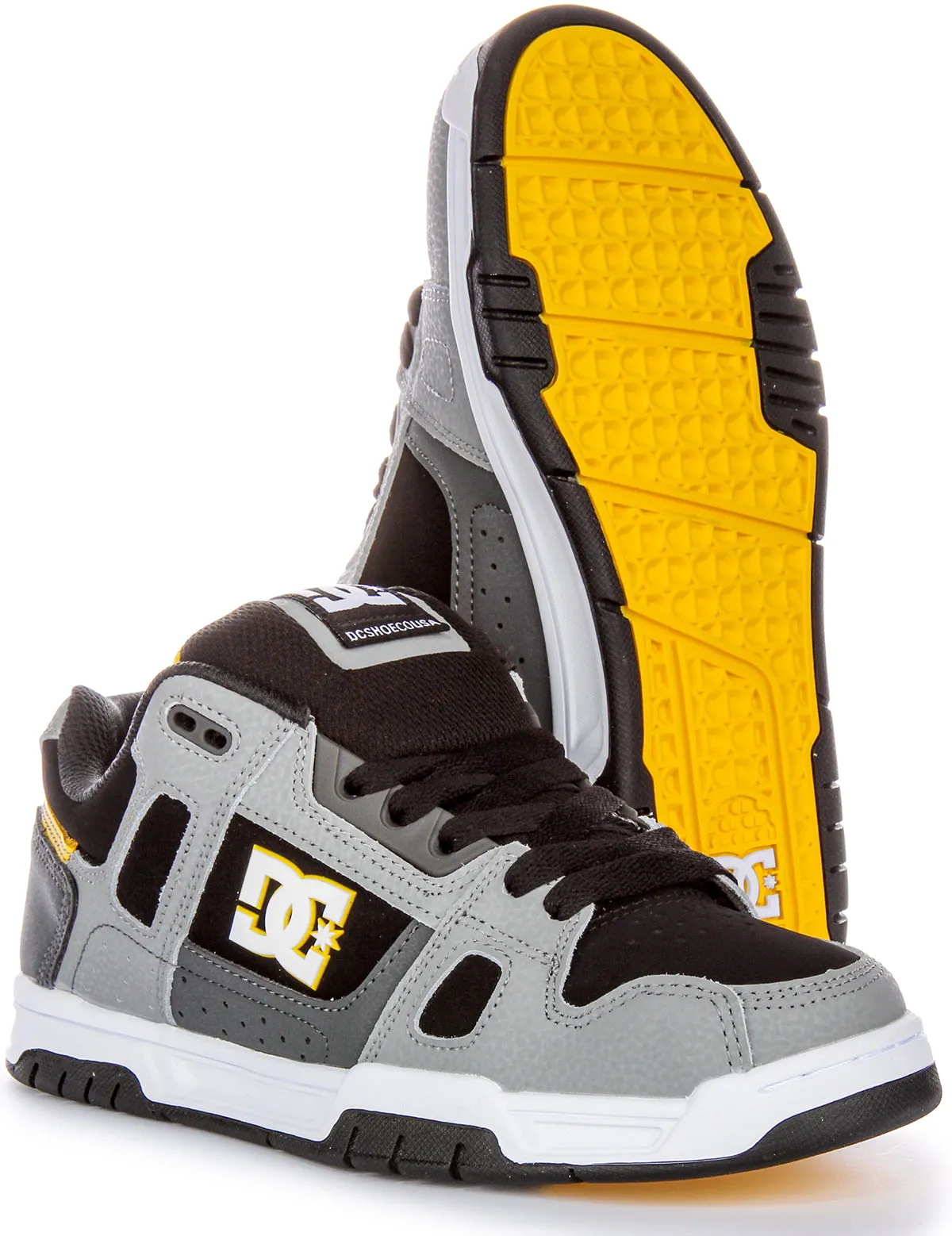 Dc Shoes Stag In Grey Black Trainers Seamless