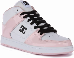 Stability Grip Dc Shoes Manteca 4 Mid In White Pink For Women