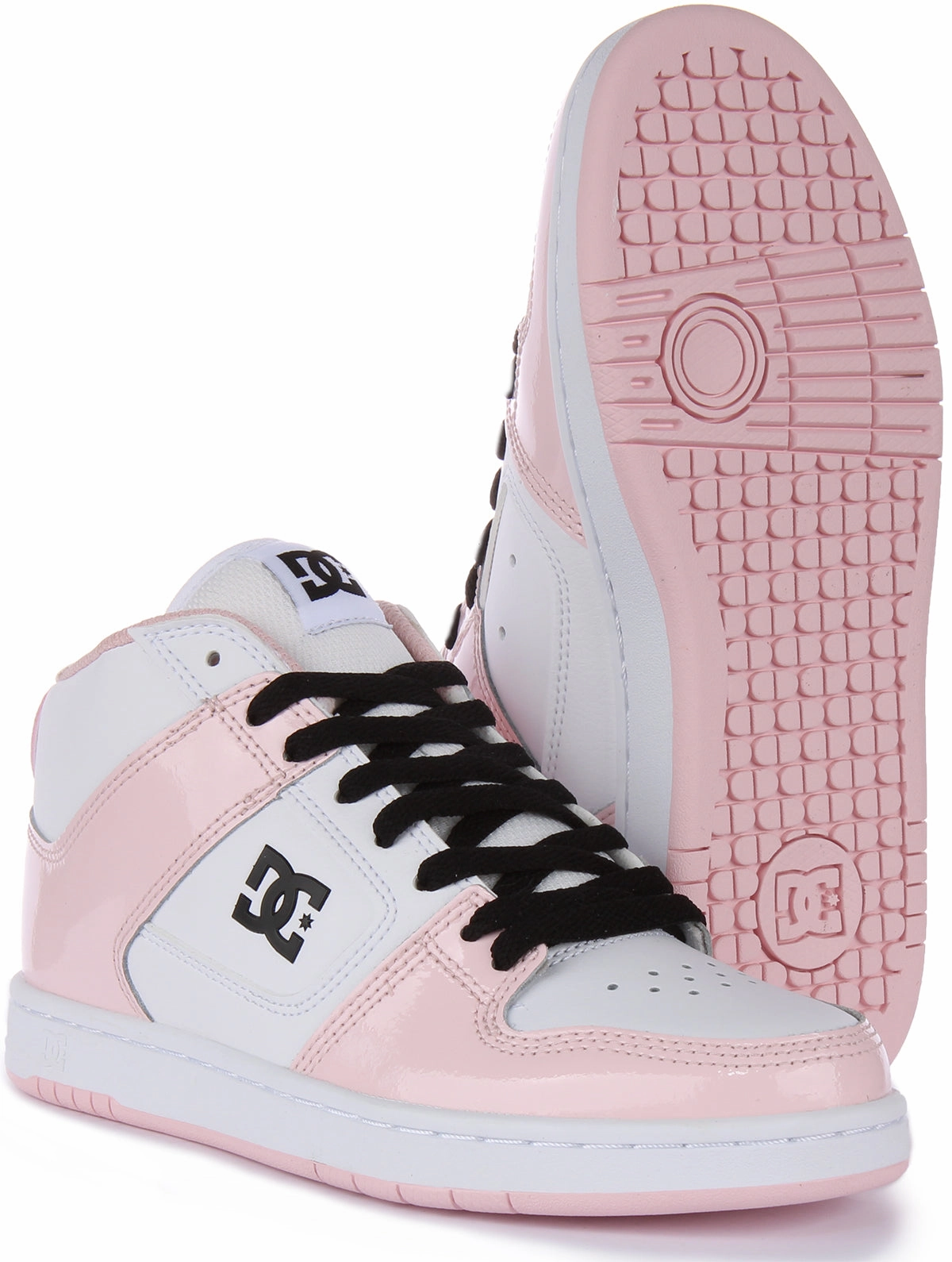 Dc Shoes Manteca 4 Mid In White Pink For Women Grippy Outsole