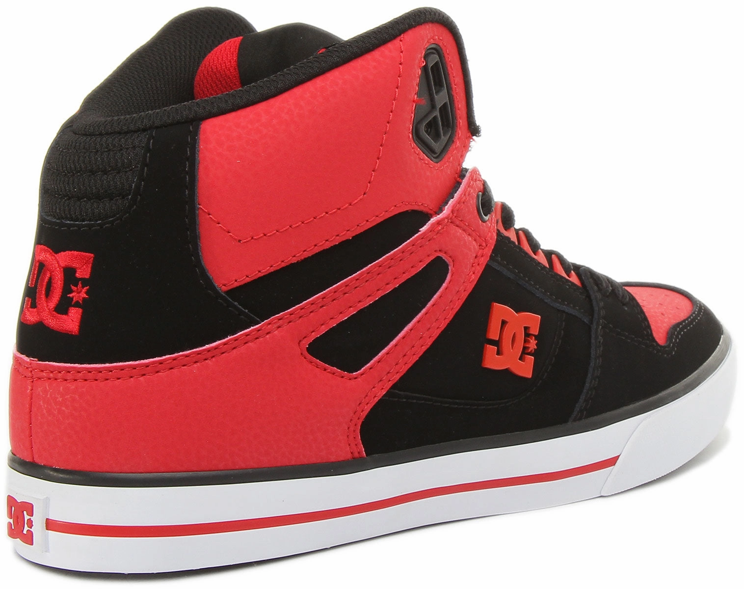 Dc Shoes Pure High Top In Black Red For Men Fit Enhancer
