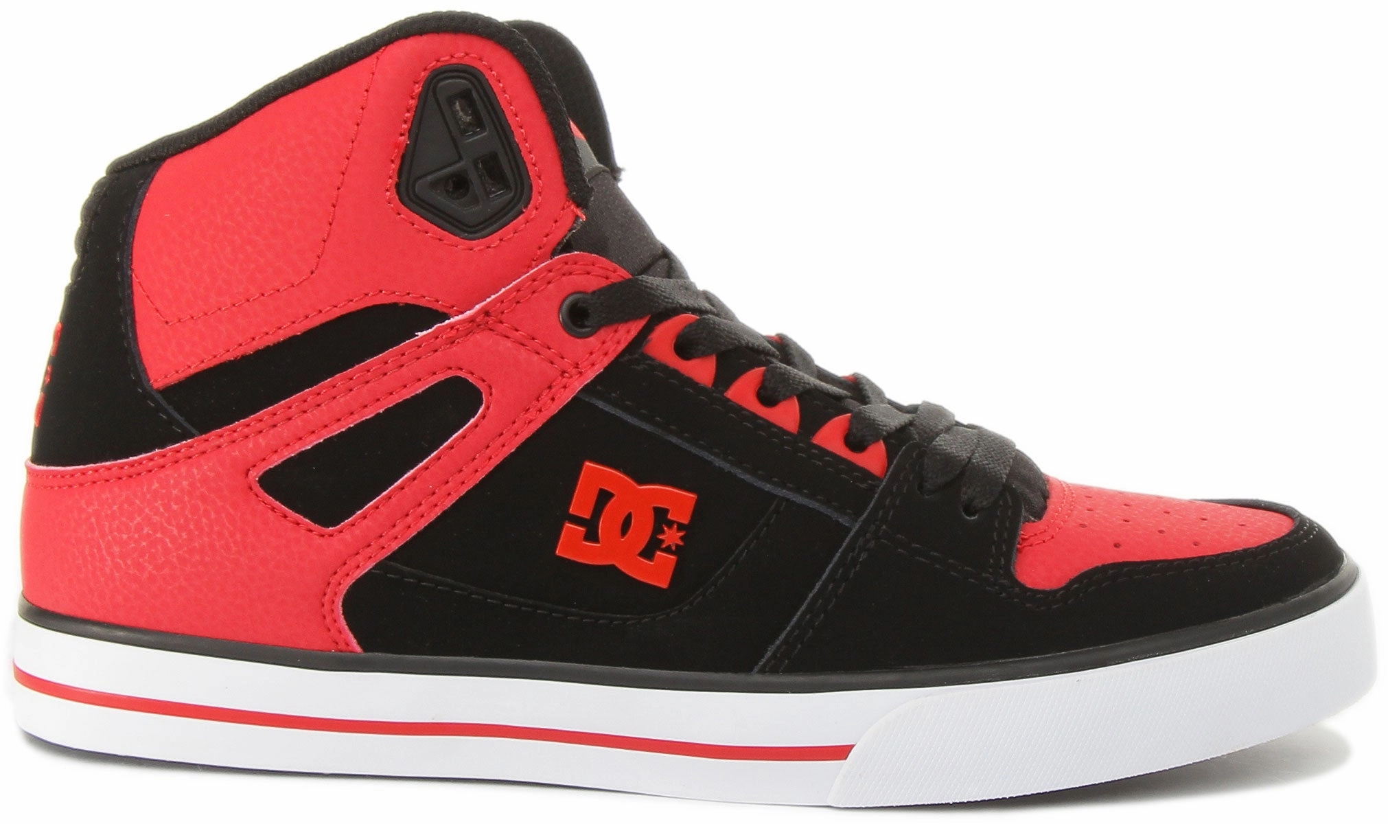 Dc Shoes Pure High Top In Black Red For Men Fit Enhancer