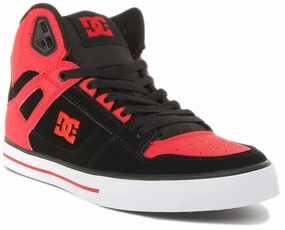 Dc Shoes Pure High Top In Black Red For Men Impact zones correspond with anatomical foot structure Dual Layer
