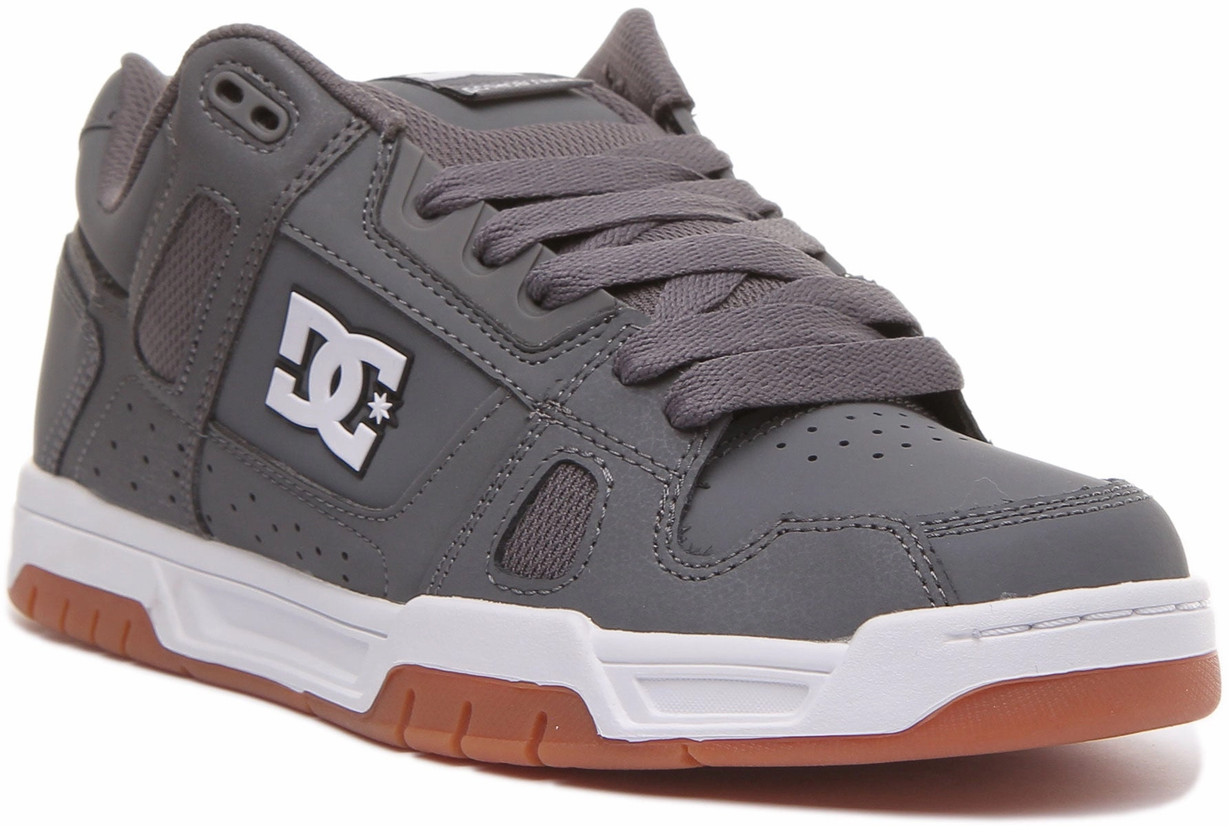 Outsole curvature encourages natural gait cycles Motion Ready Dc Shoes Stag In Grey For Men
