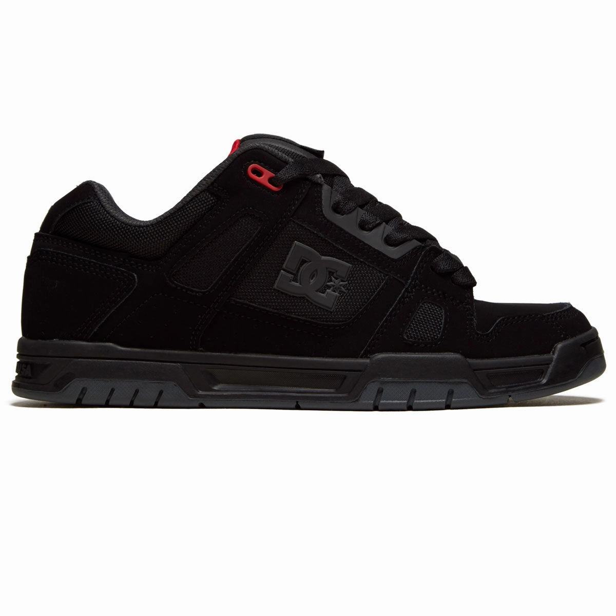 DC Stag Shoes - Black/Grey/Red Flexible Walk