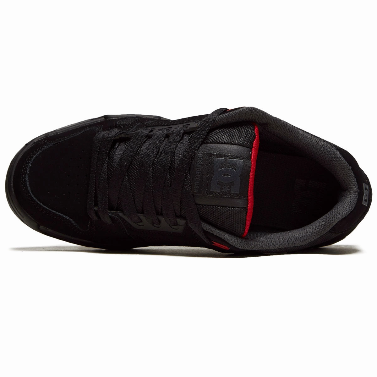 DC Stag Shoes - Black/Grey/Red Flexible Walk