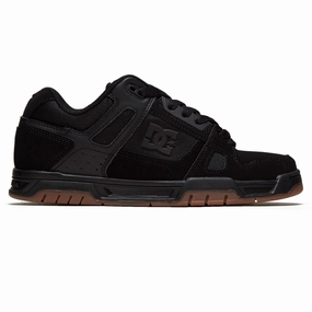 DC Stag Shoes - Black/Gum Youth Energy Smooth Style