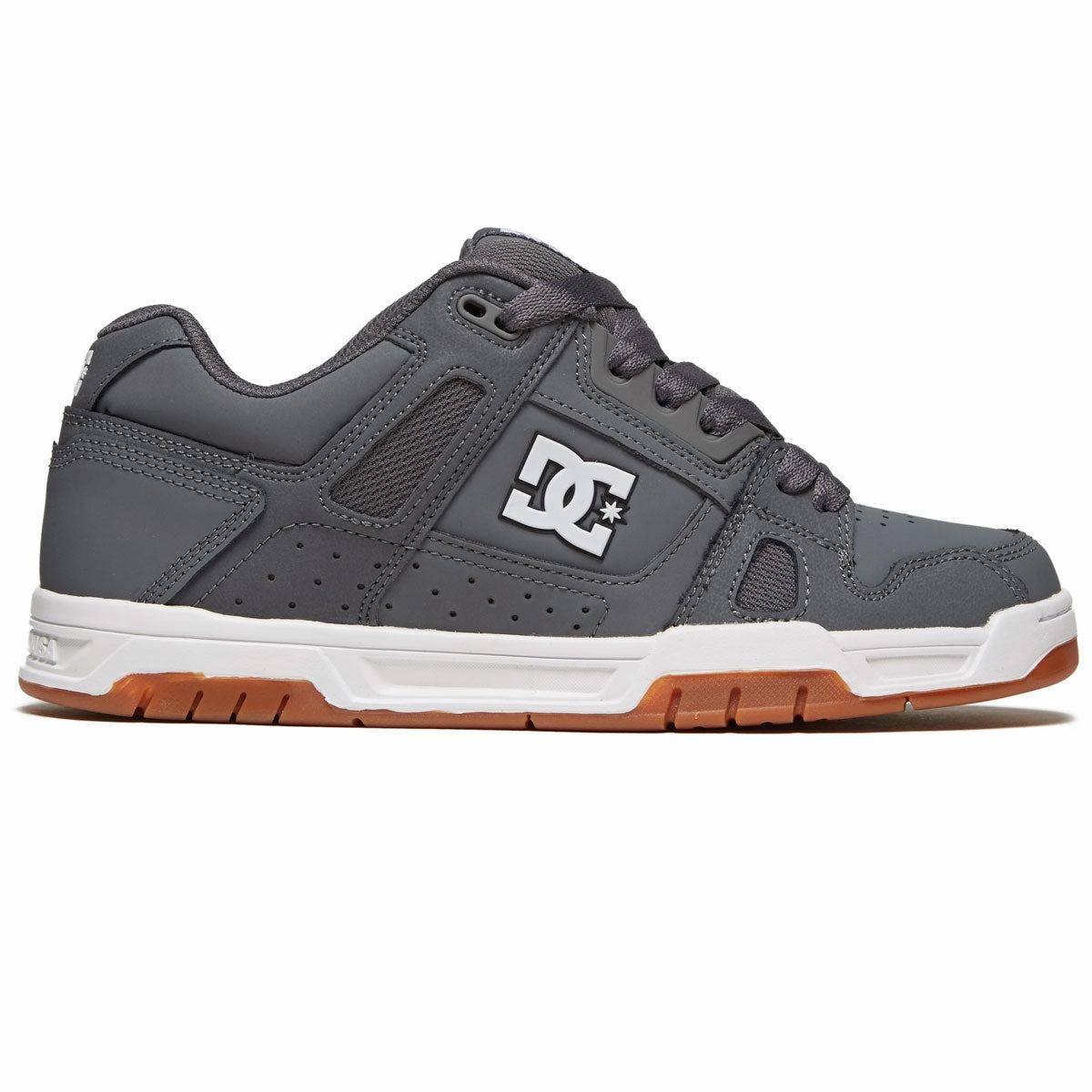 DC Stag Shoes - Grey/Gum Soft Footbed Quick Fit Support