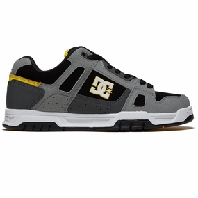 DC Stag Shoes - Grey/Yellow Contemporary Style