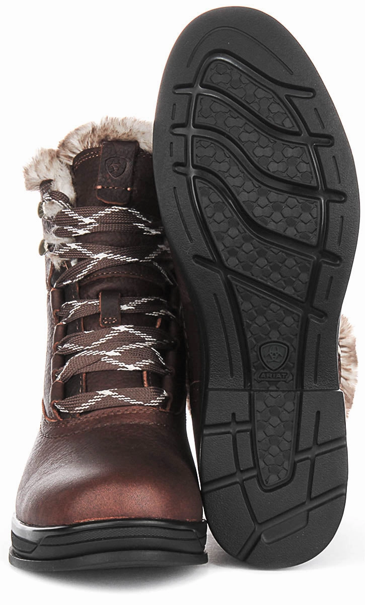 Deep Track Ariat Harper Waterproof Sherpa In Dark Brown For Women