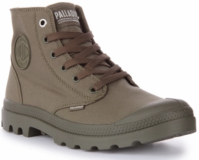 Palladium Mono Chrome Boots In Olive Quick Wear
