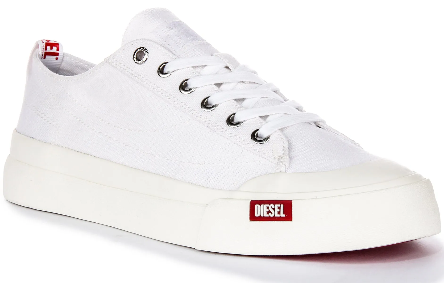 Flexible toe area supports balance and push-off Jump Friendly Diesel S Athos Low In White For Men