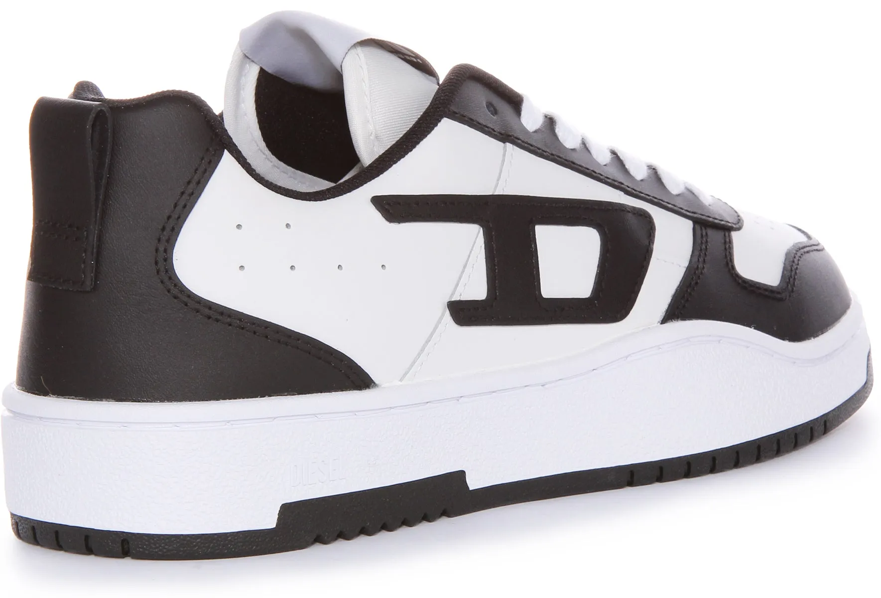 Diesel S Ukiyo V2 Low Trainers In Black White For Men Mesh Interior