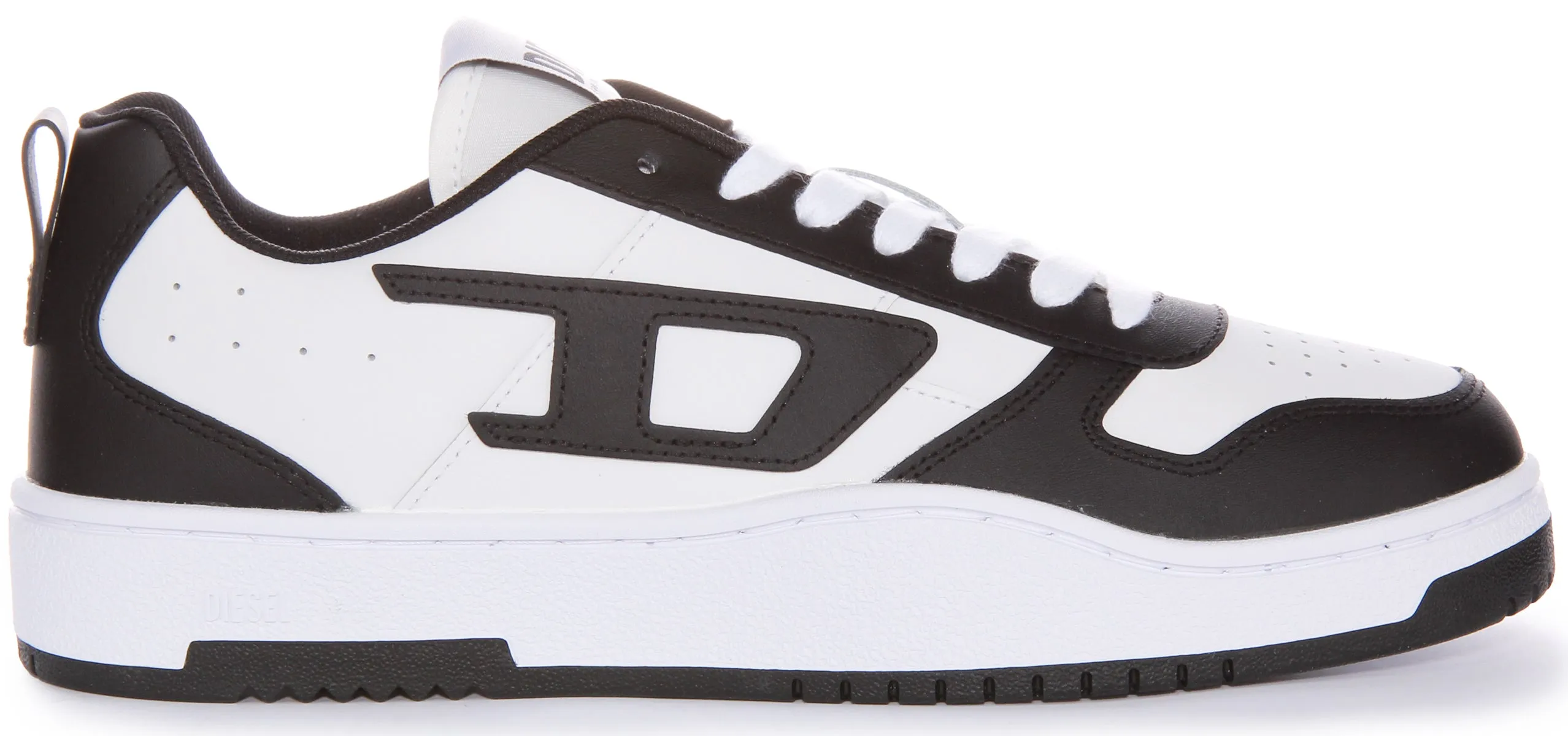 Diesel S Ukiyo V2 Low Trainers In Black White For Men Mesh Interior
