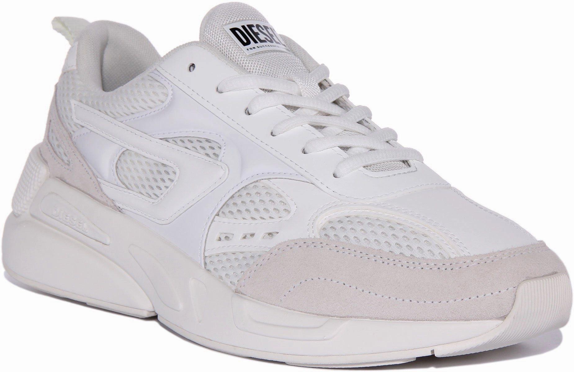 Reinforced eyelets prevent lace pressure points Diesel S-Serendipity In White For Men