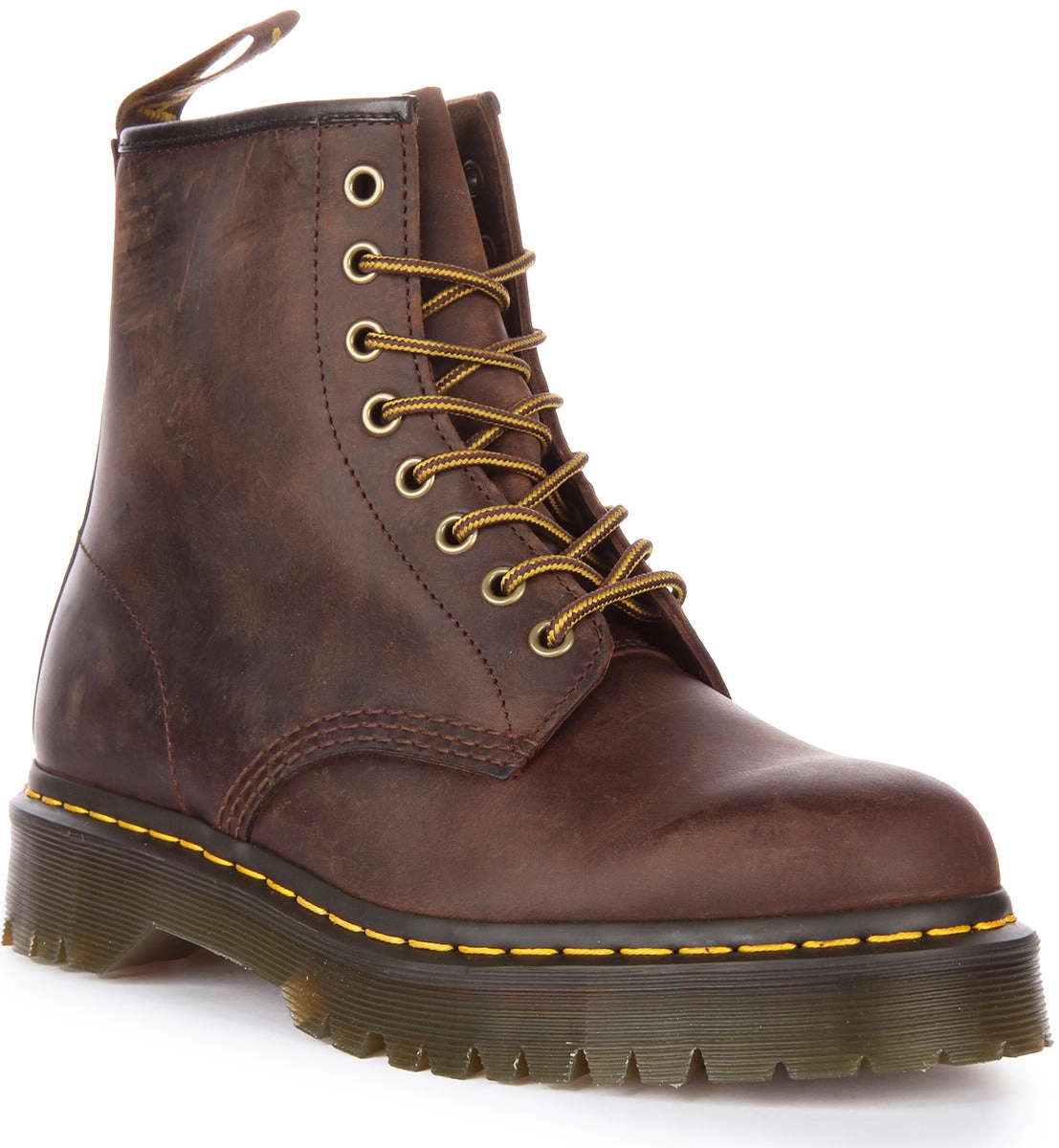 Off Duty Dr Martens 1460 Bex In Dark Brown Greasy Leather