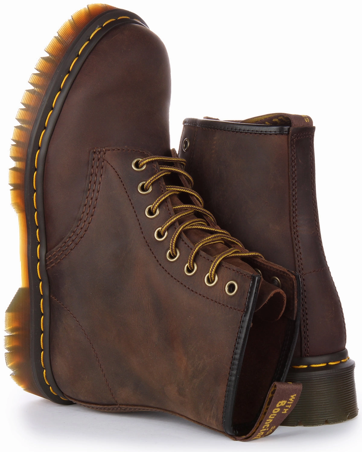 Dr Martens 1460 Bex In Dark Brown Greasy Leather Polyester